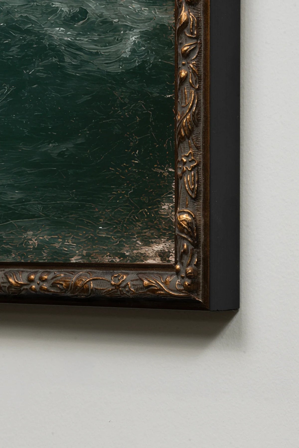 CAP DES FALAISES, Oeuvre sur toile rigide, encadré Vintage Bronze