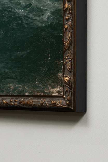 CAP DES FALAISES, Oeuvre sur toile rigide, encadré Vintage Bronze
