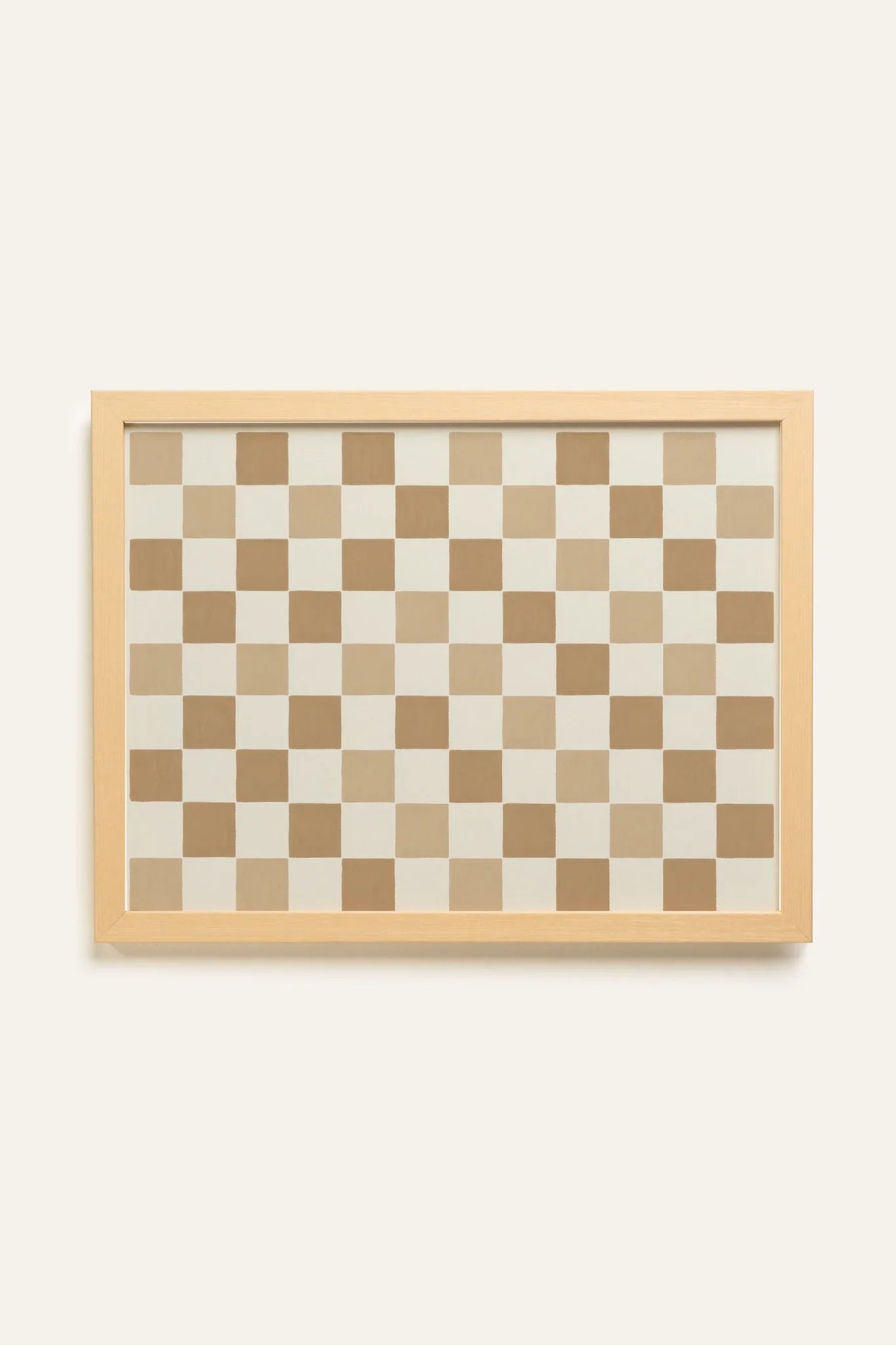 SANDY SQUARES, Oeuvre sur toile rigide, encadré Naturel Clair