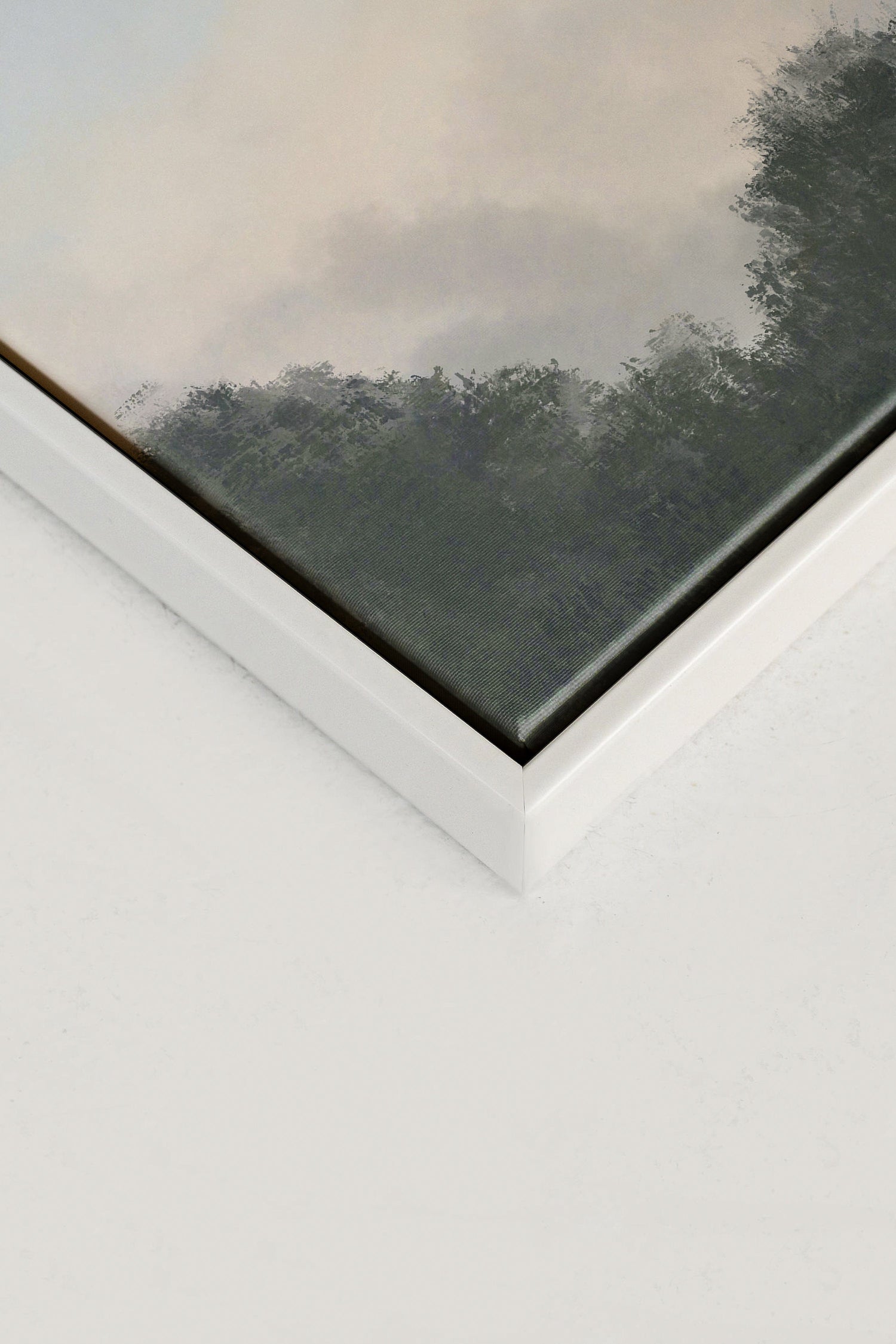 OLEKA CANVAS - DAWN II, Oeuvre sur toile étirée, encadré Blanc