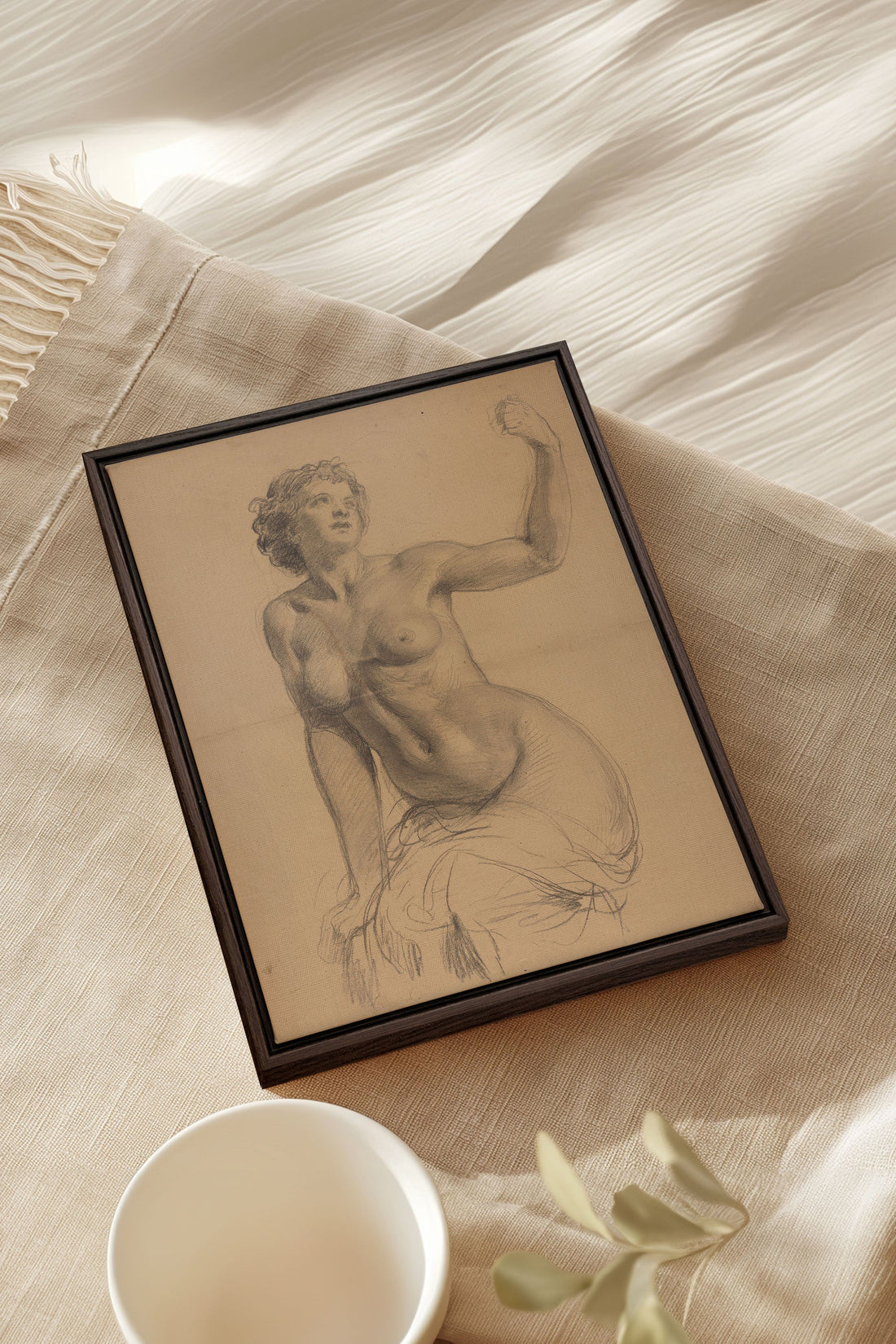 TIMELESS MUSE, Oeuvre sur toile étirée, encadré Brun Noyer
