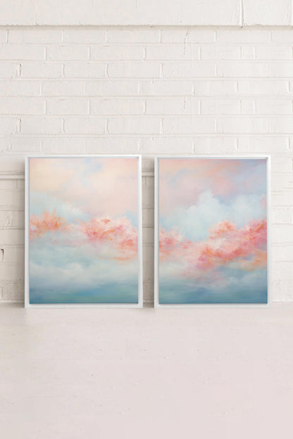 MYSTIC SUNSET DUO (2 works on stretched canvas)