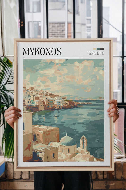 Mykonos, Work on stretched canvas