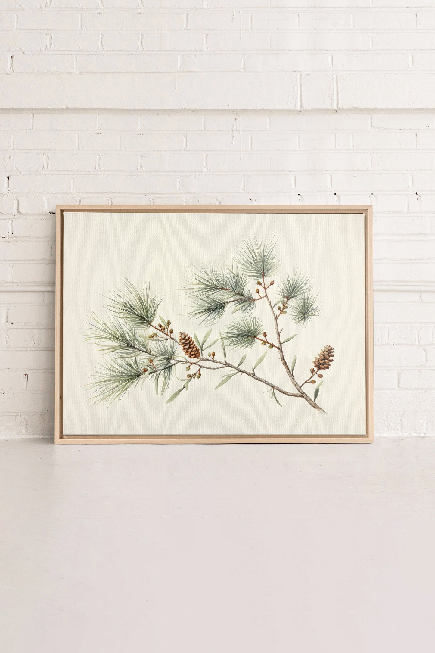 Conifer Branch, Work on stretched canvas