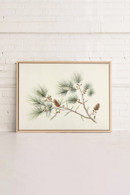 Conifer Branch, Work on stretched canvas