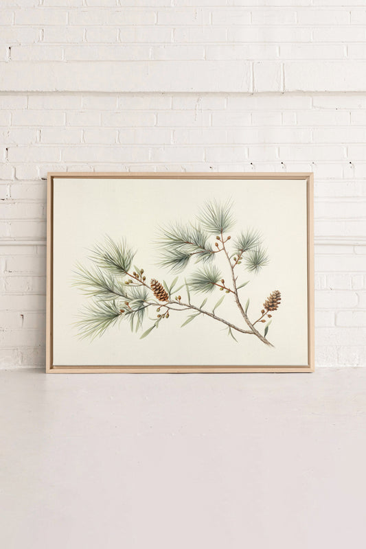 Conifer Branch, Work on stretched canvas