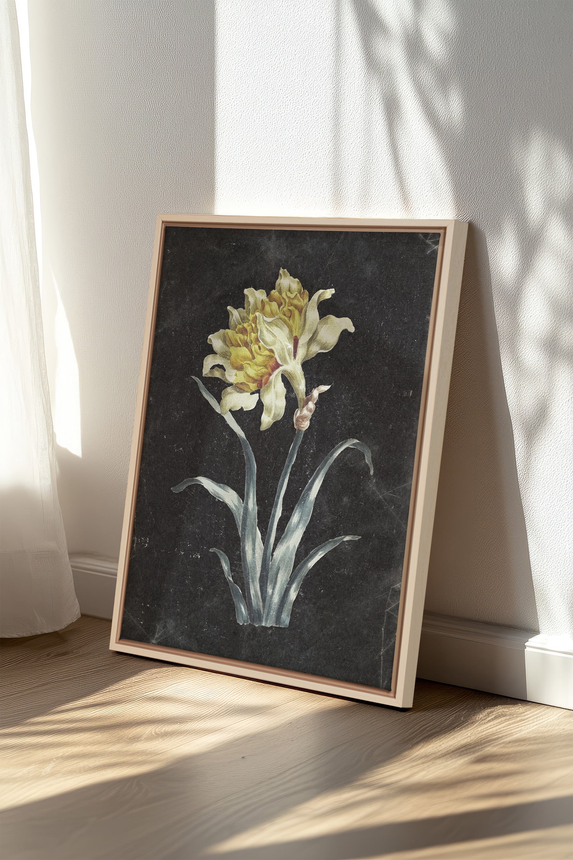 PRECIOUS FLORA, Oeuvre sur toile étirée, encadré Naturel Clair