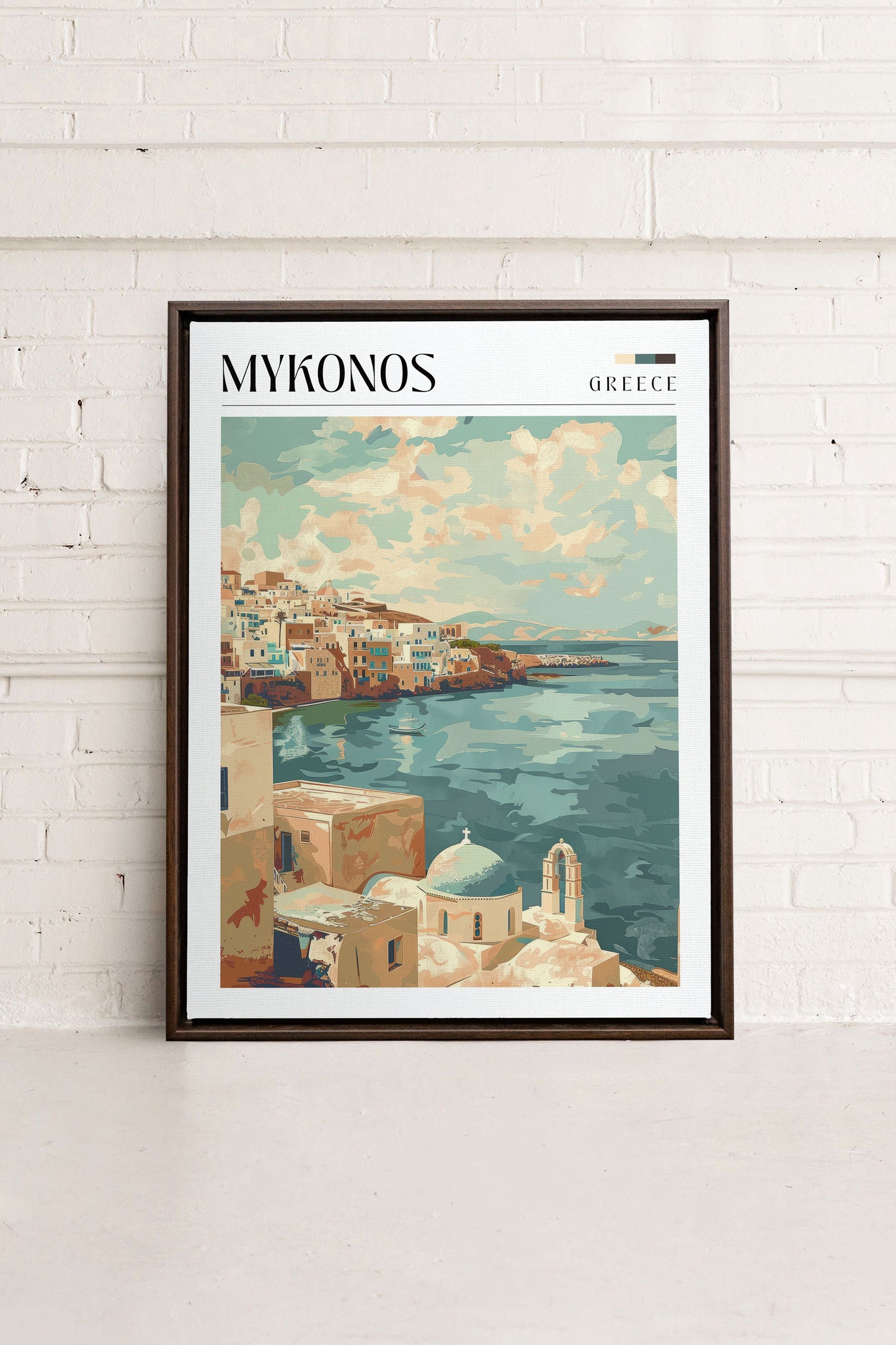 Mykonos, Work on stretched canvas