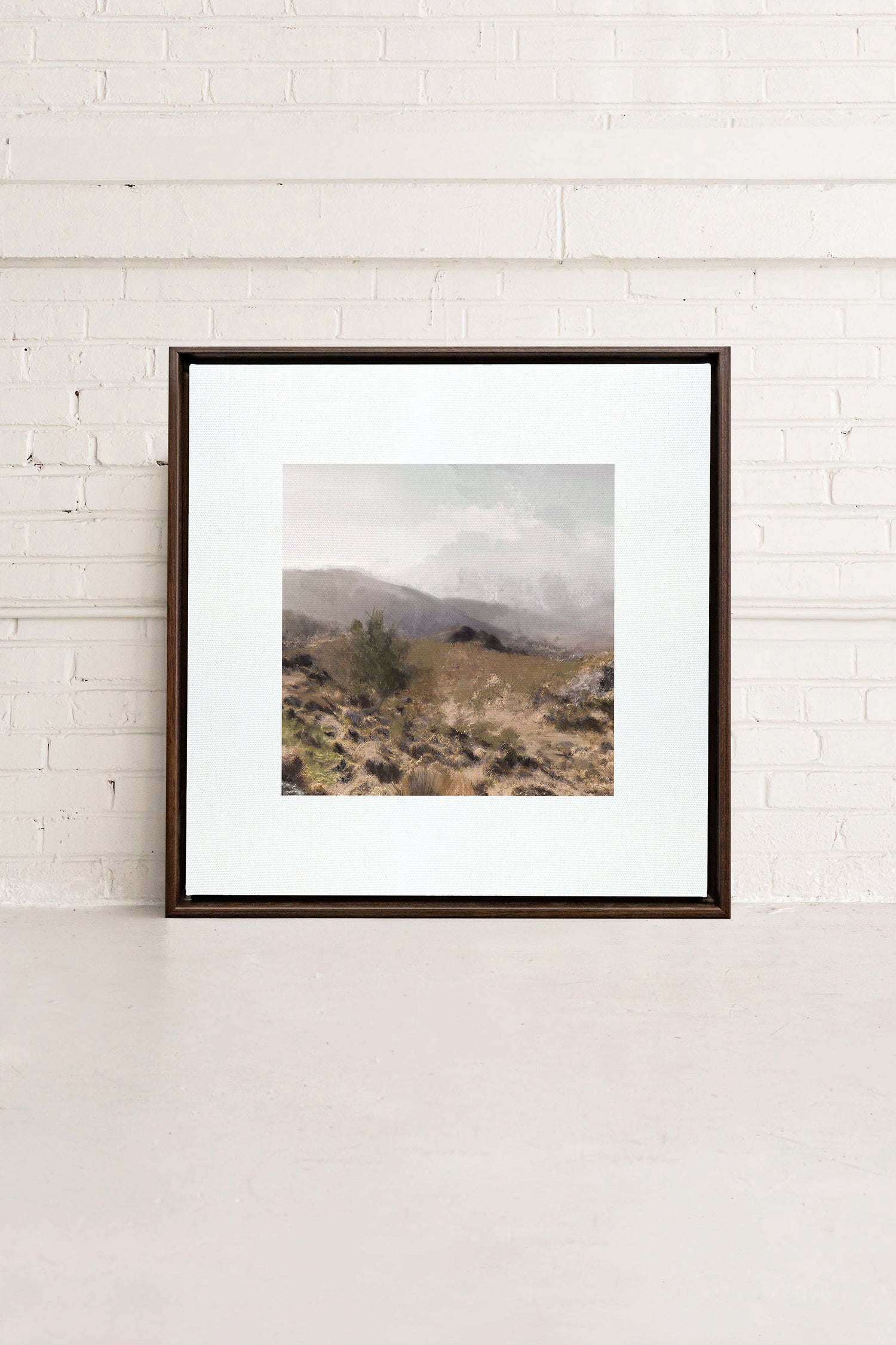 IRISH WILDERNESS, Artwork on stretched canvas, framed in Walnut Brown