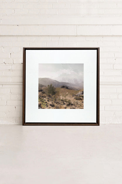 IRISH WILDERNESS, Artwork on stretched canvas, framed in Walnut Brown