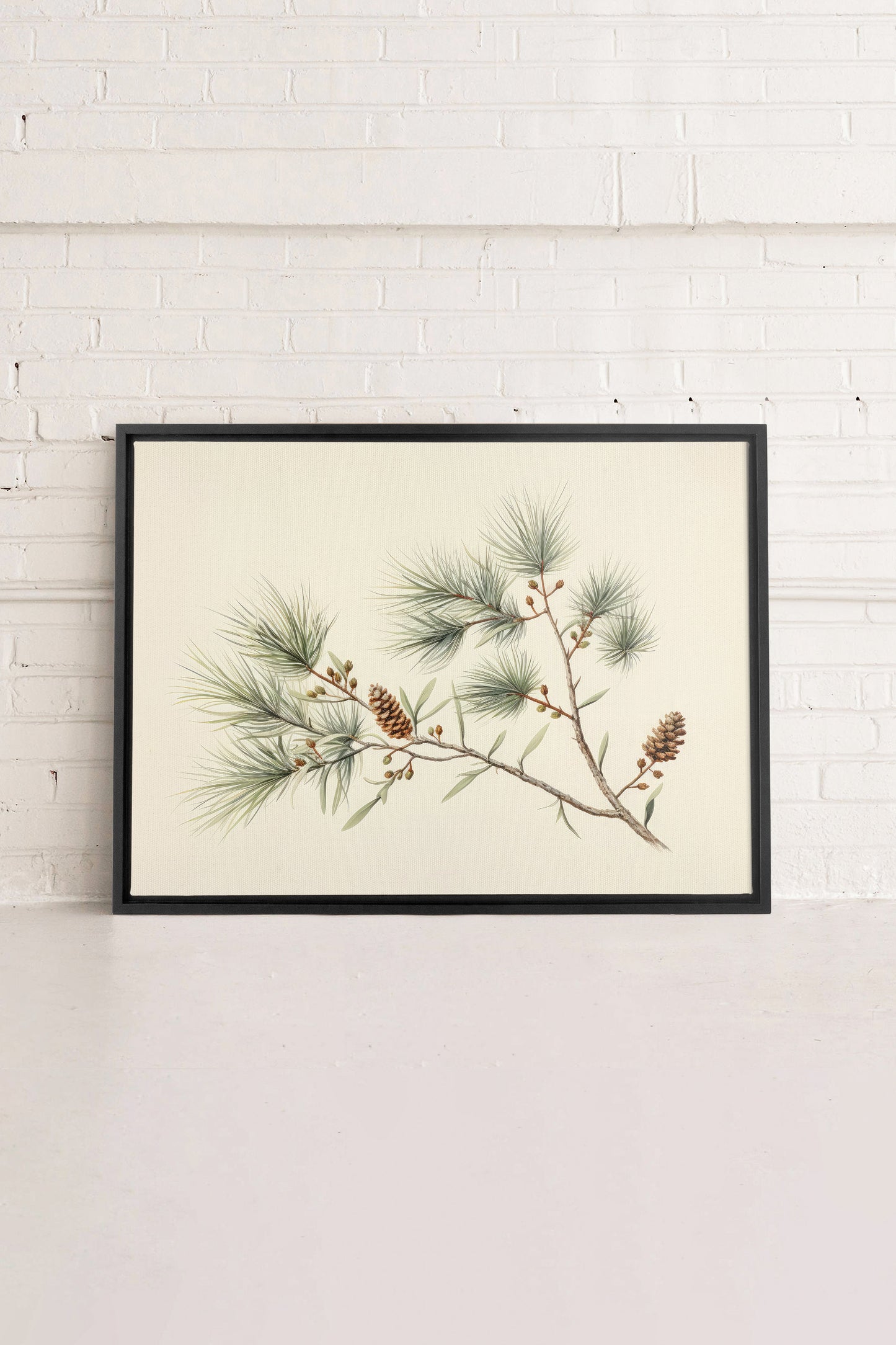 Conifer Branch, Work on stretched canvas