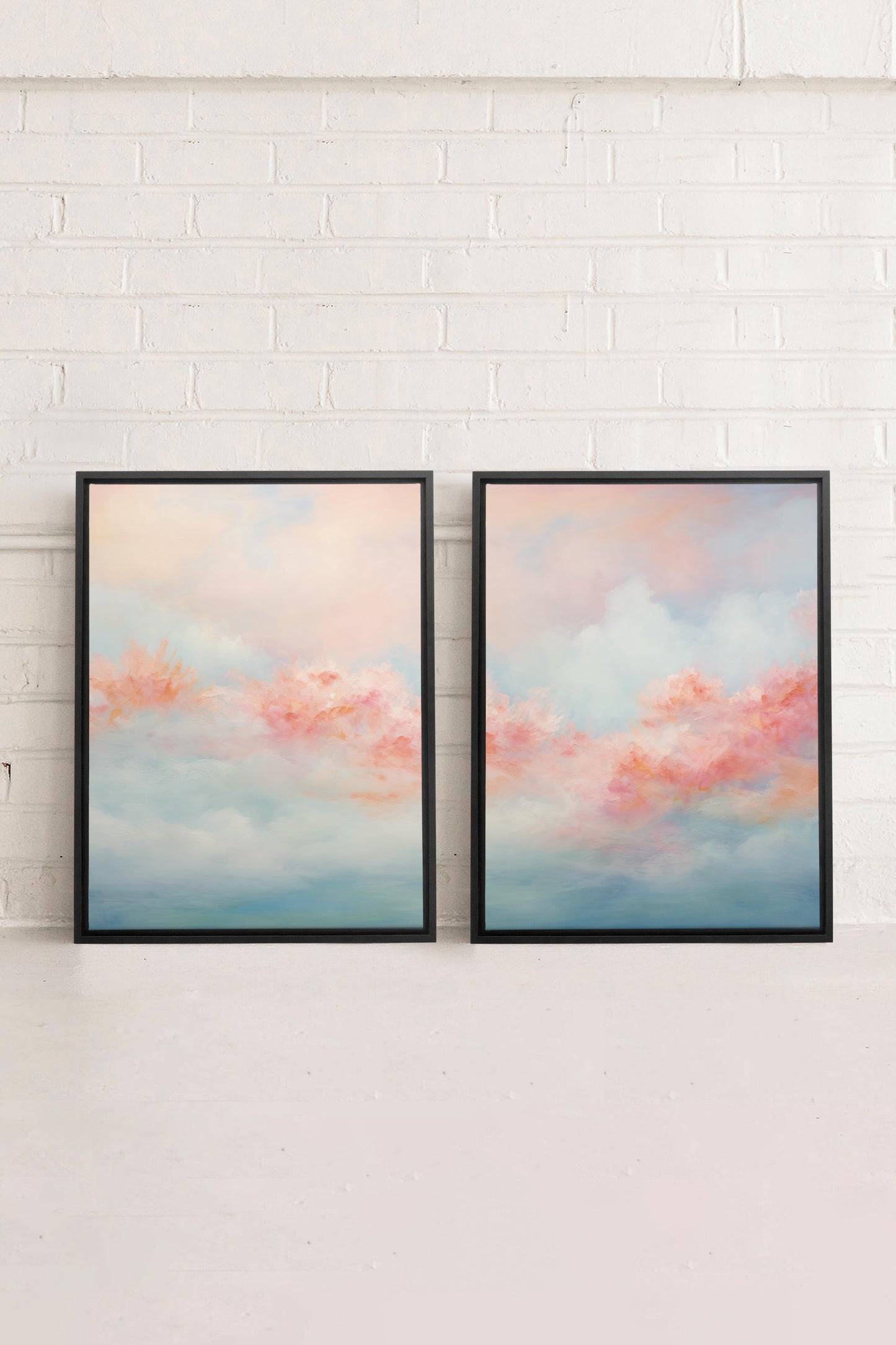 MYSTIC SUNSET DUO (2 works on stretched canvas)