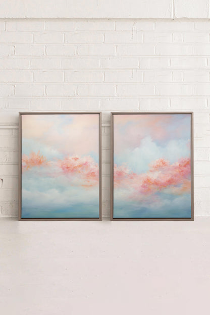 MYSTIC SUNSET DUO (2 works on stretched canvas)