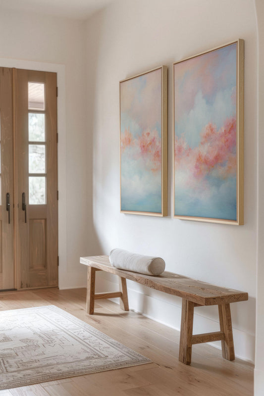 MYSTIC SUNSET DUO (2 works on stretched canvas)