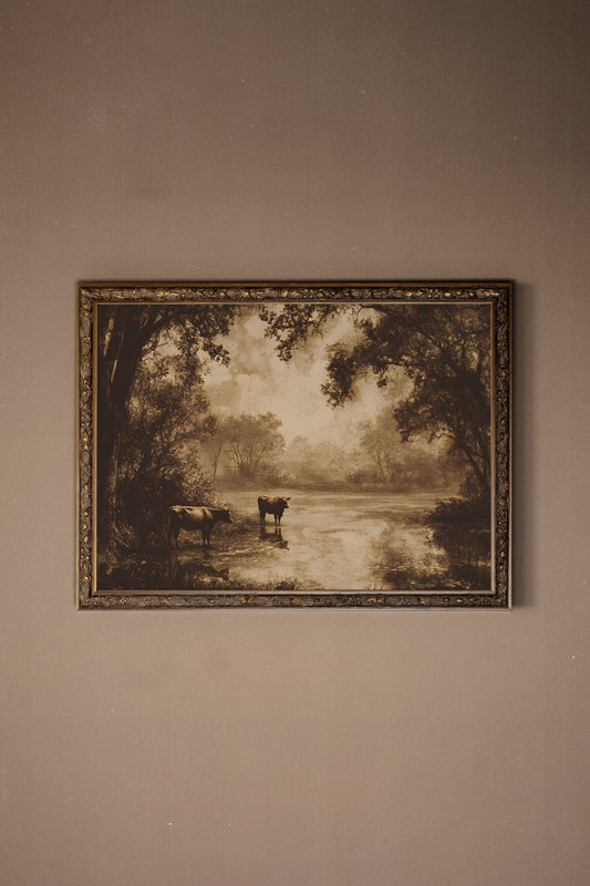 RIVER OF YESTERYEAR, VINTAGE BRONZE FRAME
