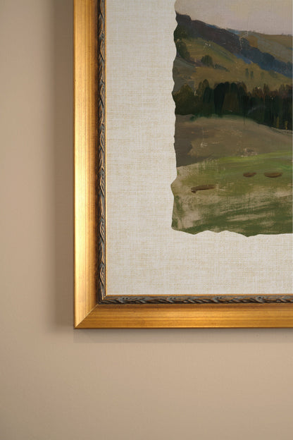 ÉCHOS DU VALLON, Oeuvre sur toile étirée, encadré Vintage Or