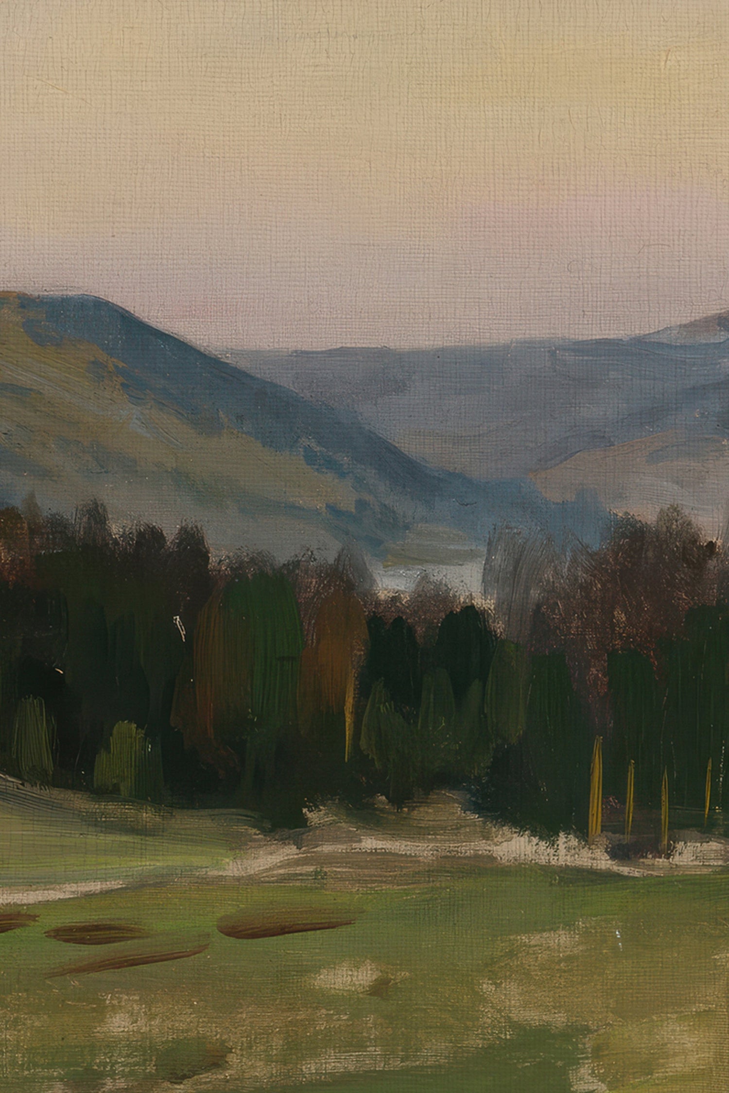ÉCHOS DU VALLON, Oeuvre sur toile étirée, encadré Vintage Or