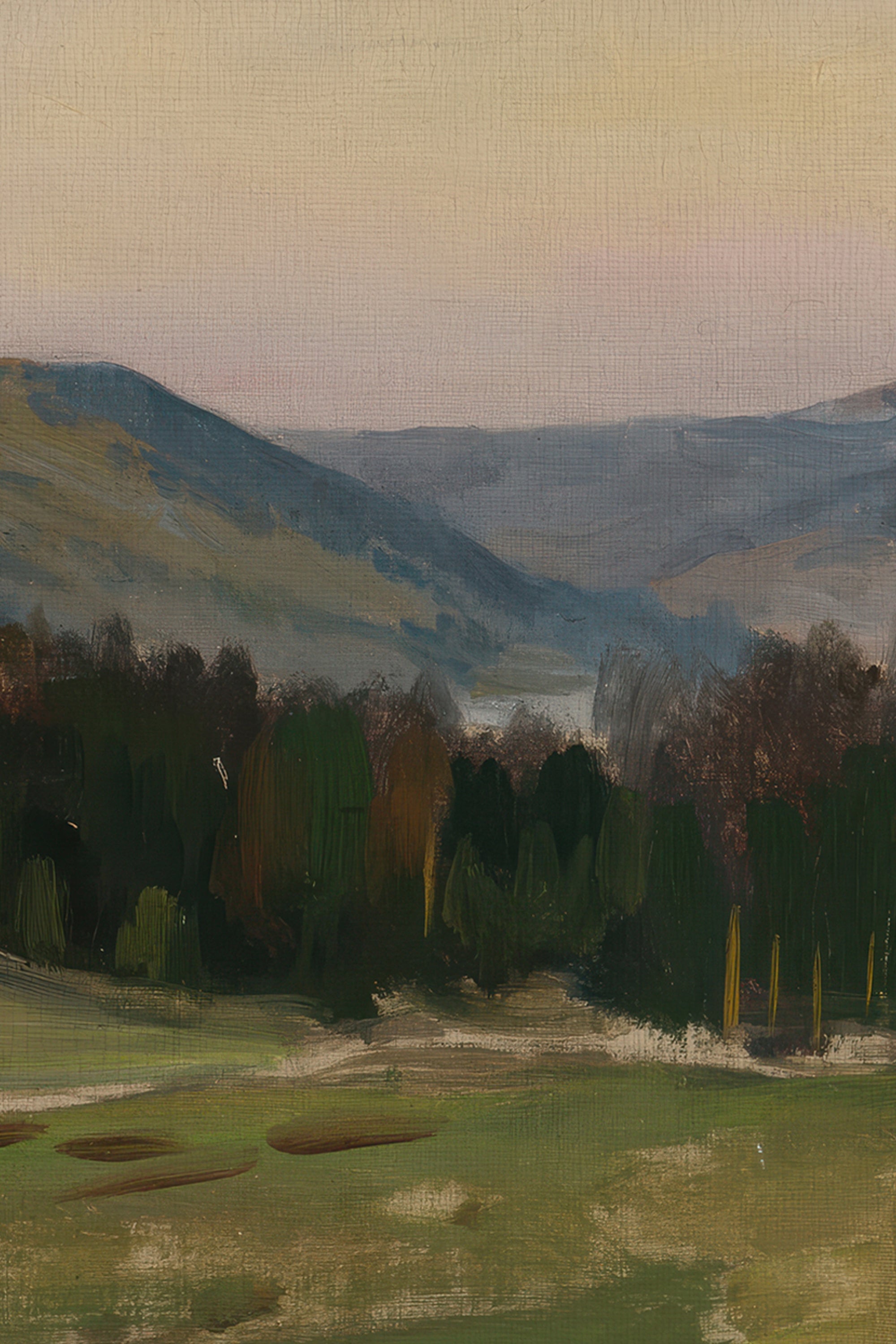ÉCHOS DU VALLON, Oeuvre sur toile étirée, encadré Vintage Or