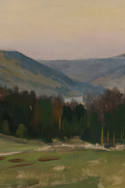 ÉCHOS DU VALLON, Oeuvre sur toile étirée, encadré Vintage Or
