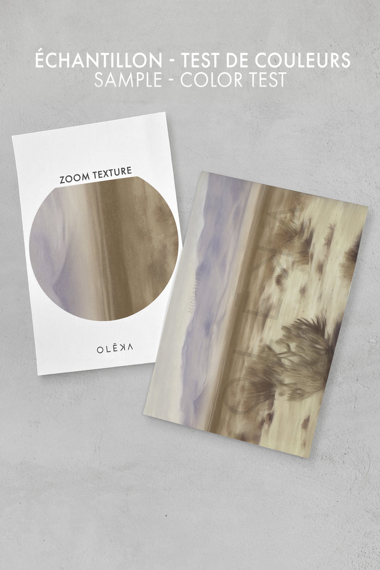 OLEKA CANVAS - DESERT, Oeuvre sur toile étirée, encadré Blanc