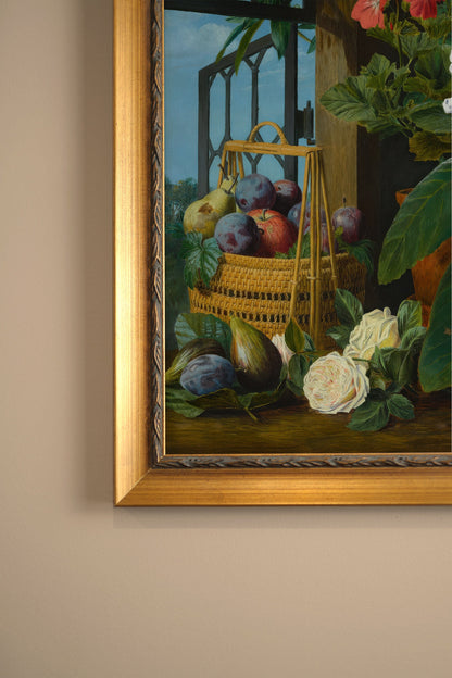 FRUITS D'ÉTÉ, CADRE VINTAGE OR