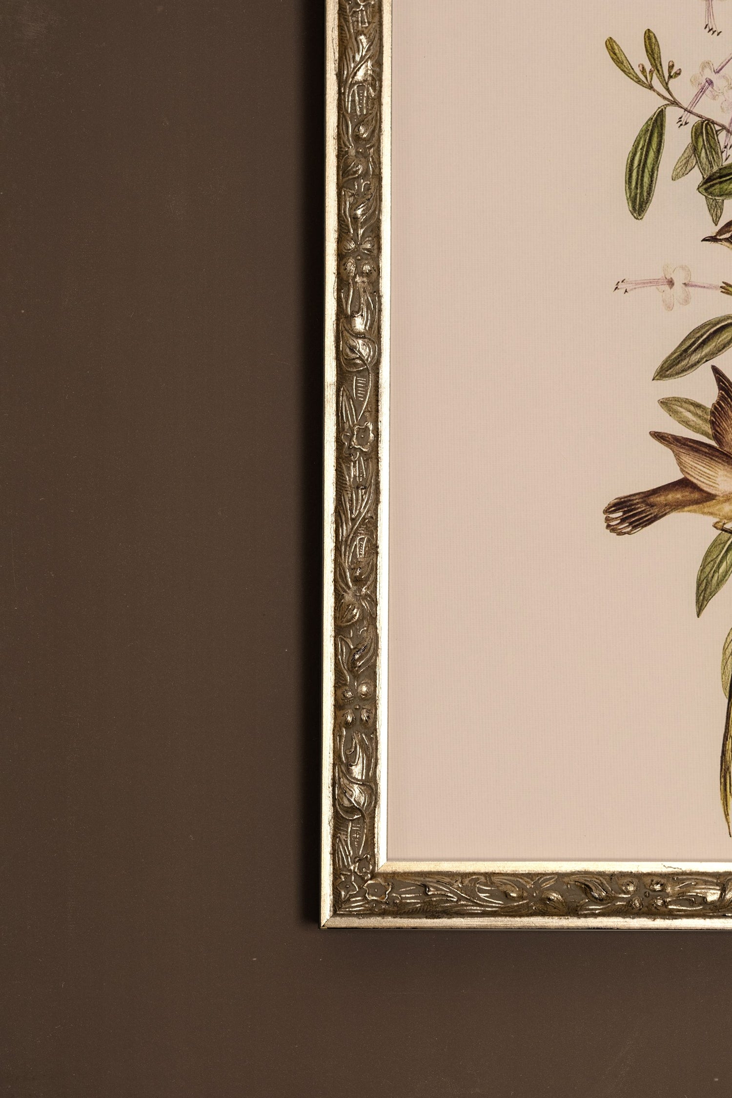 ÉVEIL PRINTANIER, Oeuvre sur toile rigide, encadré Vintage Argent