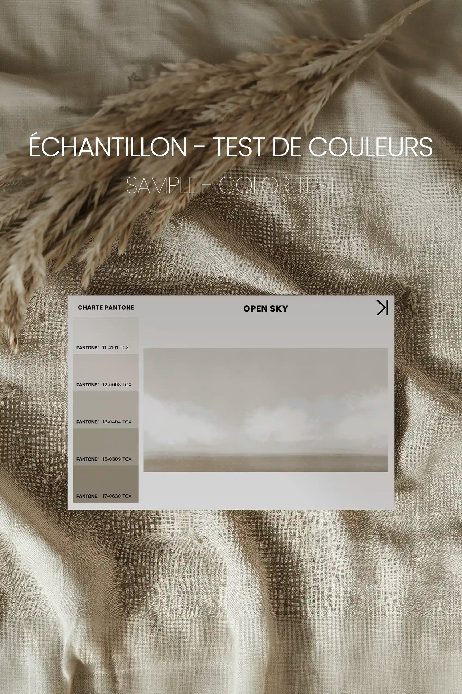 OPEN SKY, Oeuvre sur toile étirée, encadré Naturel Clair
