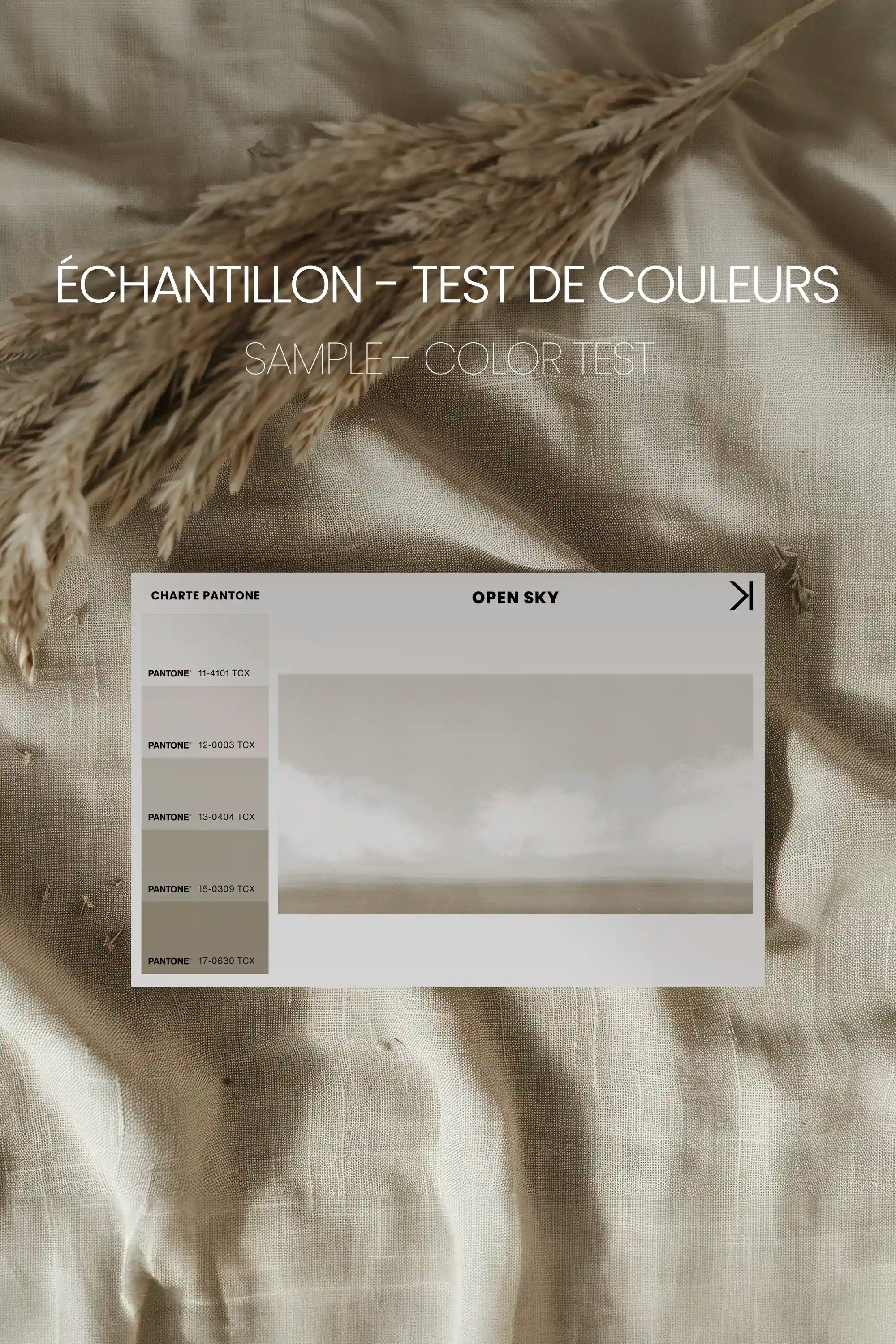 OPEN SKY, Oeuvre sur toile étirée, encadré Naturel Clair