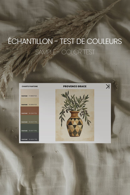 OLEKA CANVAS - PROVENCE GRACE, Oeuvre sur toile étirée, encadré Noir