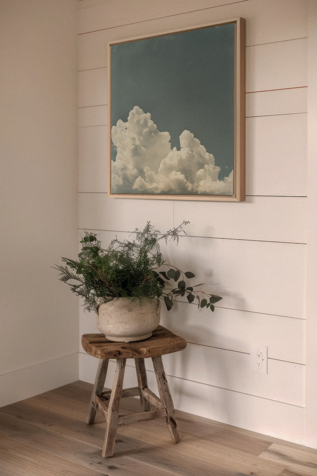 OLEKA CANVAS - NOSTALGIC SKY, Oeuvre sur toile étirée, encadré Naturel Clair