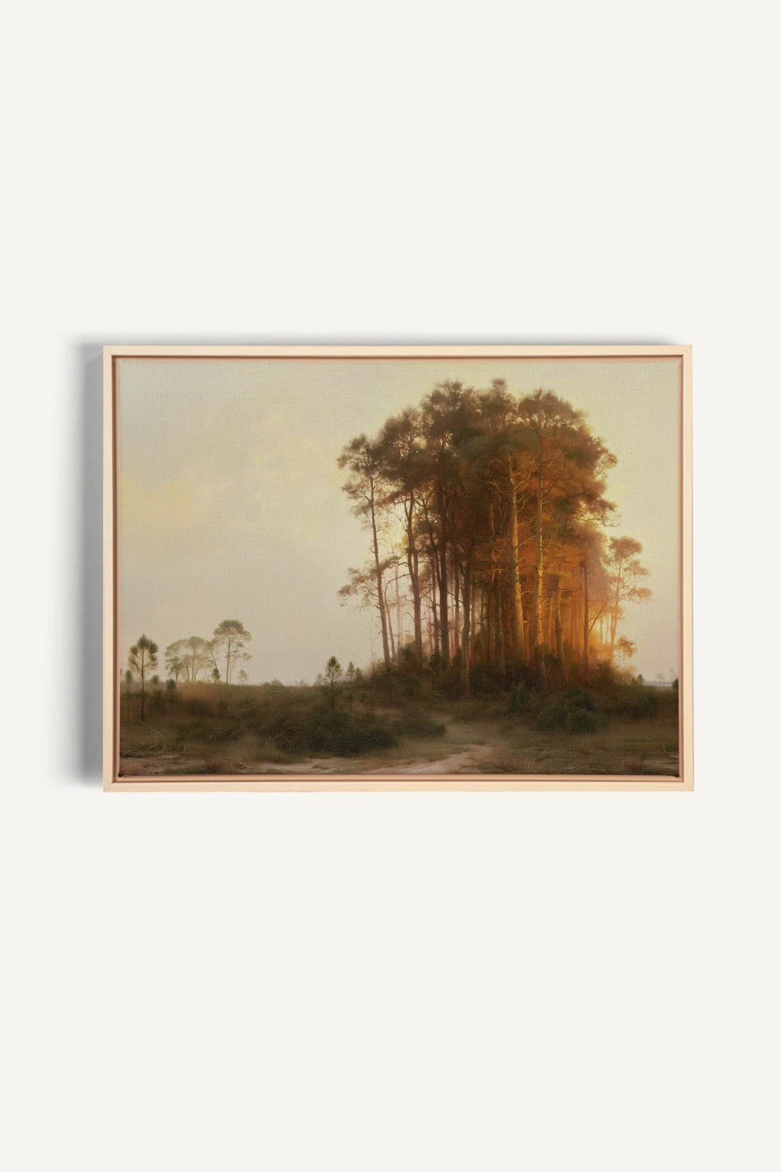 LISIÈRE DU JOUR, Oeuvre sur toile étirée, encadré Naturel Clair