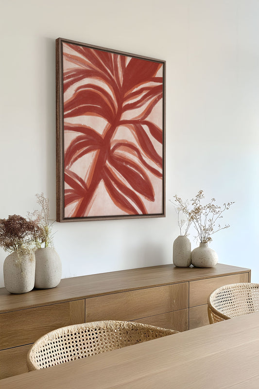 BOTANIC FLAME, Work on stretched canvas