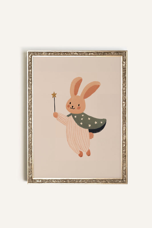 LAPIN MAGIQUE, CADRE VINTAGE ARGENT