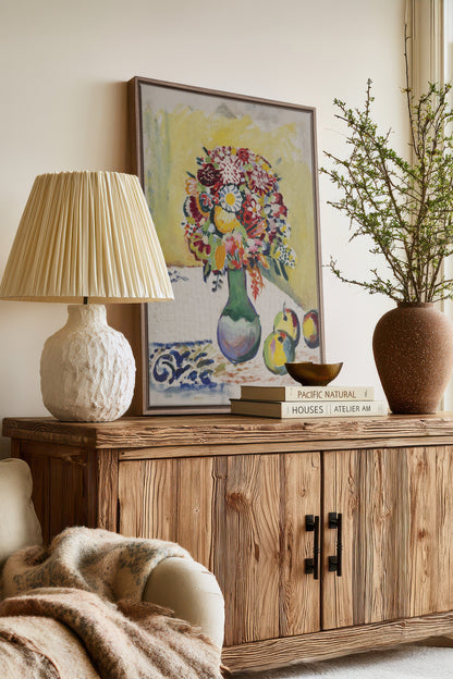 PAINTED BOUQUET, Oeuvre sur toile étirée, encadré Brun Chêne