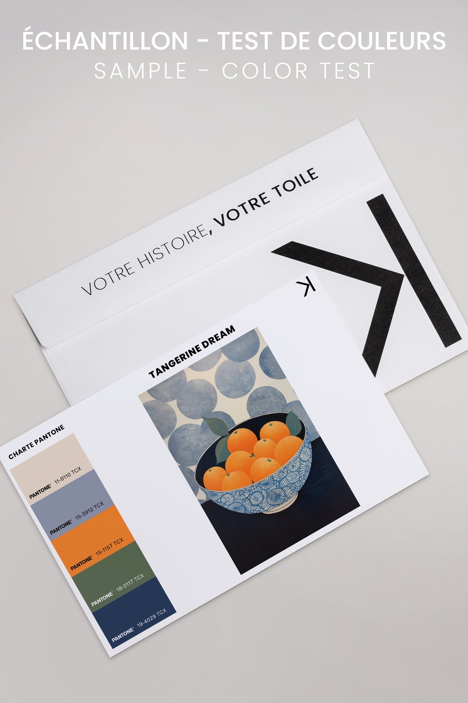 OLEKA CANVAS - TANGERINE DREAM, Oeuvre sur toile étirée, encadré Naturel Clair