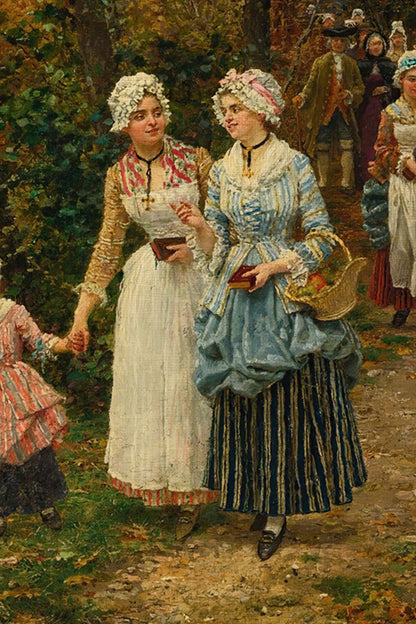 AUTUMN WALK, VINTAGE GOLD FRAME