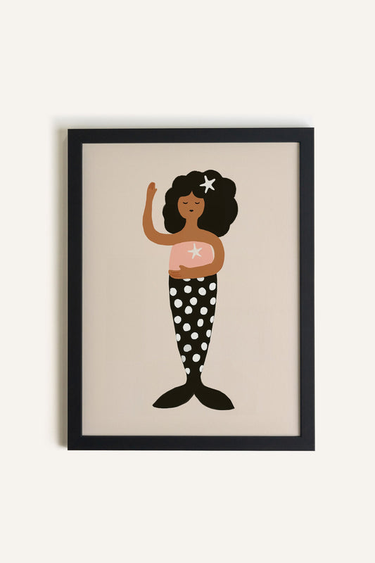 Sirène Étoilée, Toile rigide encadrée