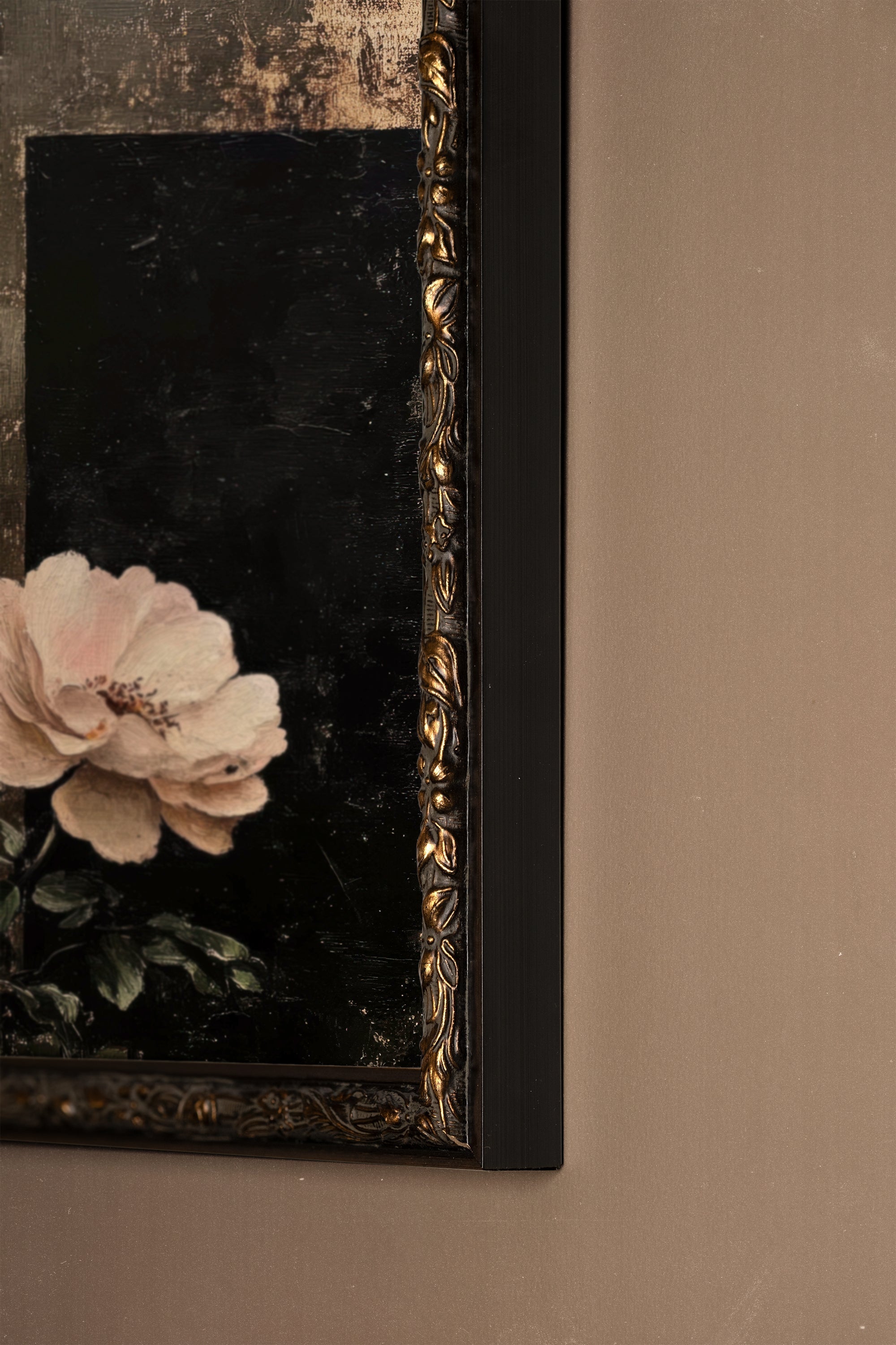 SOUFFLE BAROQUE, Artwork on rigid canvas, framed in Vintage Bronze