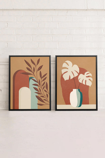 TERRACOTTA OASIS (2 Works on stretched canvas)