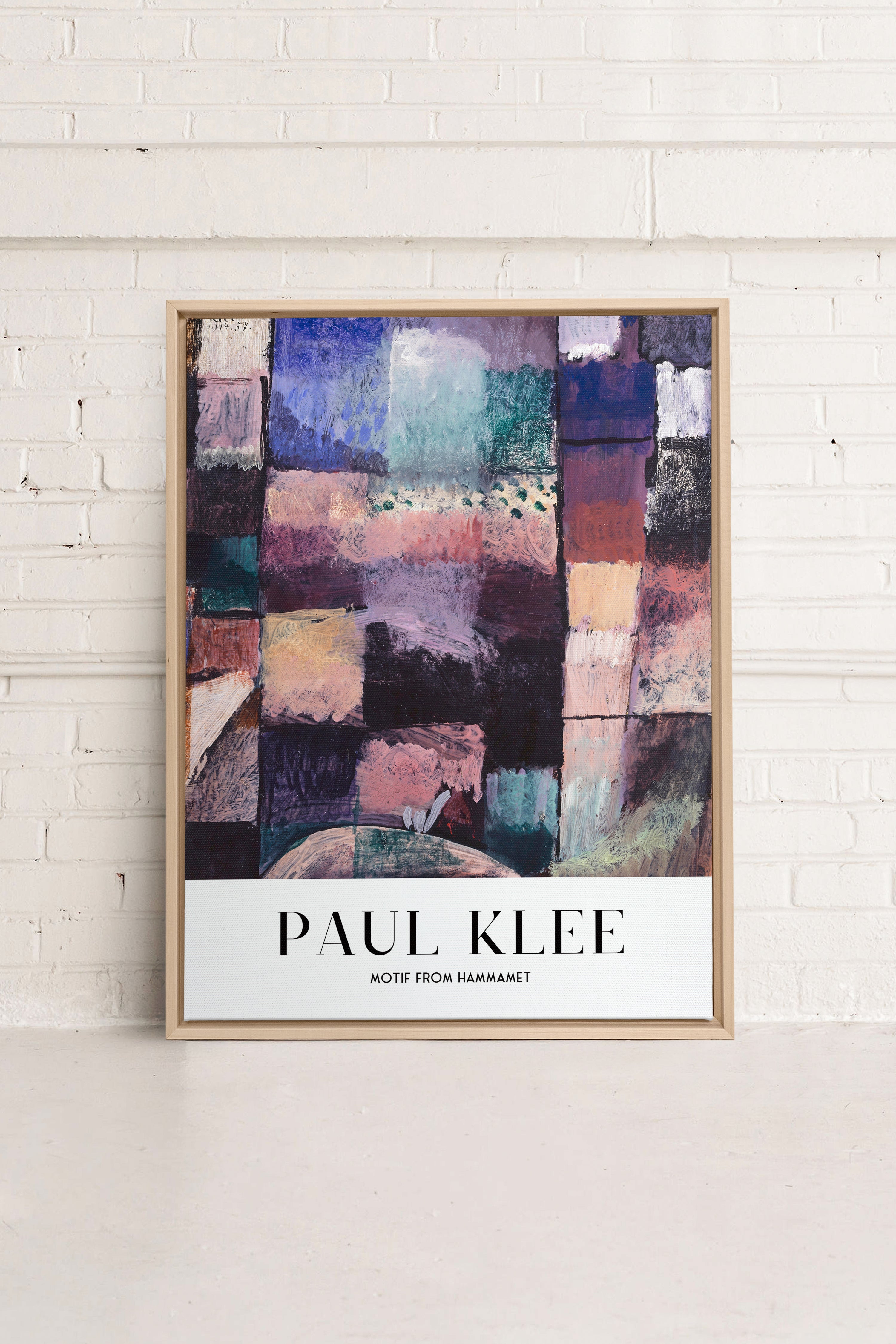 PAUL KLEE I, Oeuvre sur toile étirée, encadré Naturel Clair