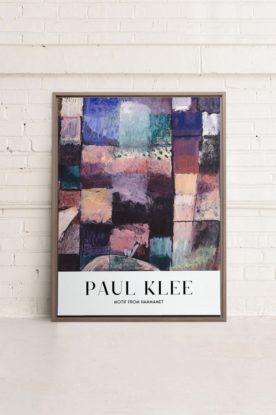 OLEKA CANVAS - PAUL KLEE I, Oeuvre sur toile étirée, encadré Brun Chêne