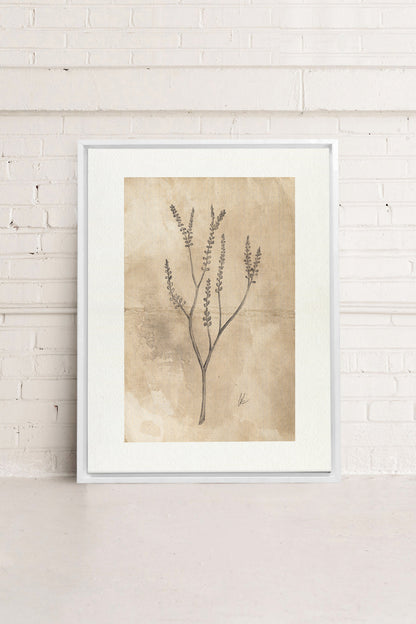 BLOOMING FLOWER II, Artwork on stretched canvas, framed in white