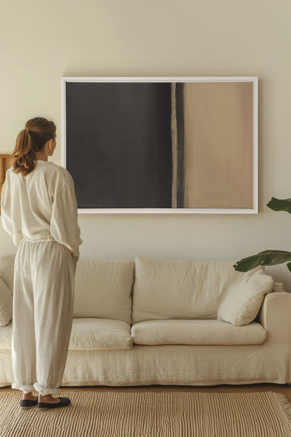 OLEKA CANVAS - SHIFTING SANDS, Oeuvre sur toile étirée, encadré Blanc