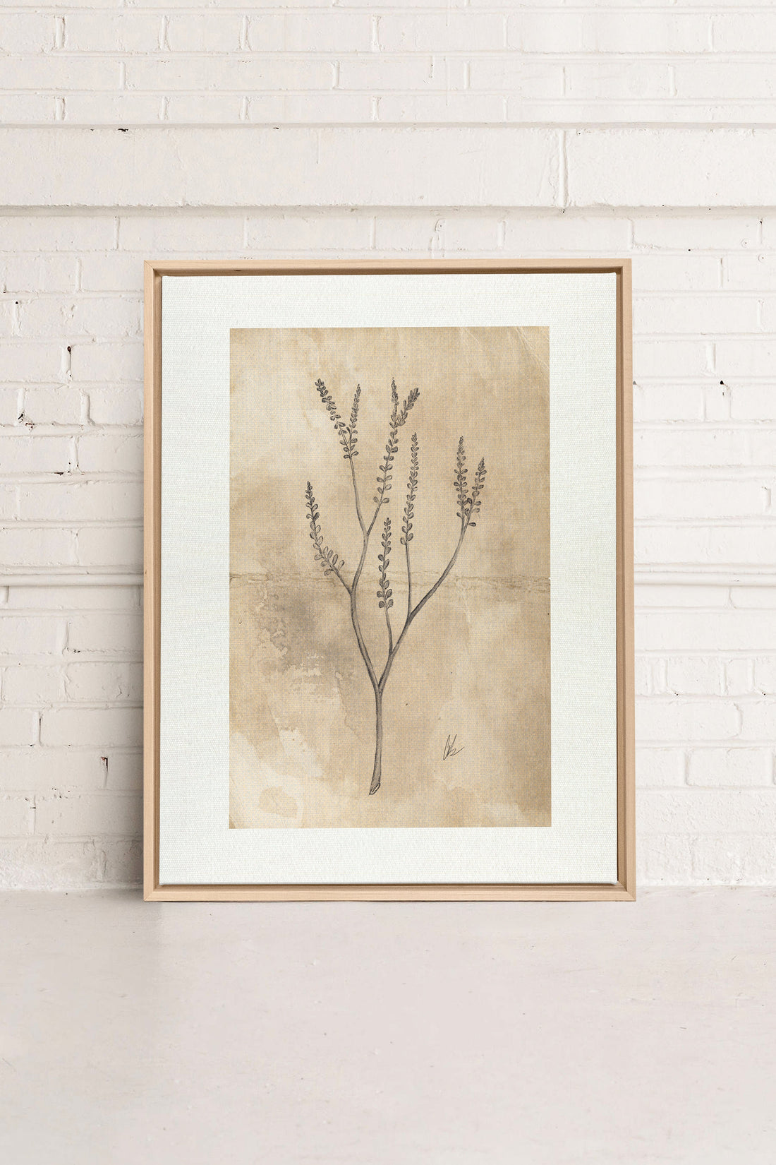 BLOOMING FLOWER II, Artwork on stretched canvas, framed Natural Light