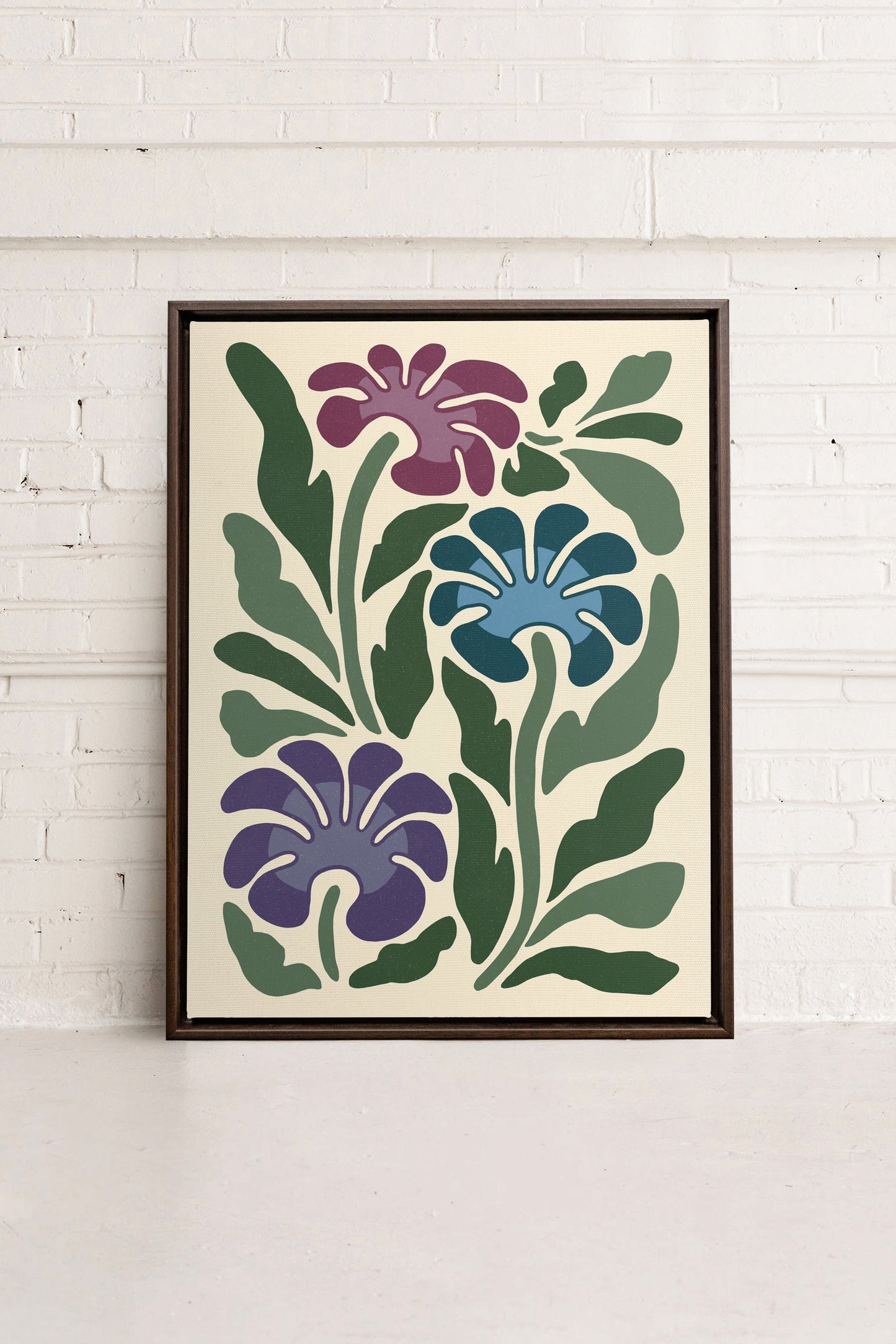 MYSTIC AZURE BLOOMS, Work on stretched canvas