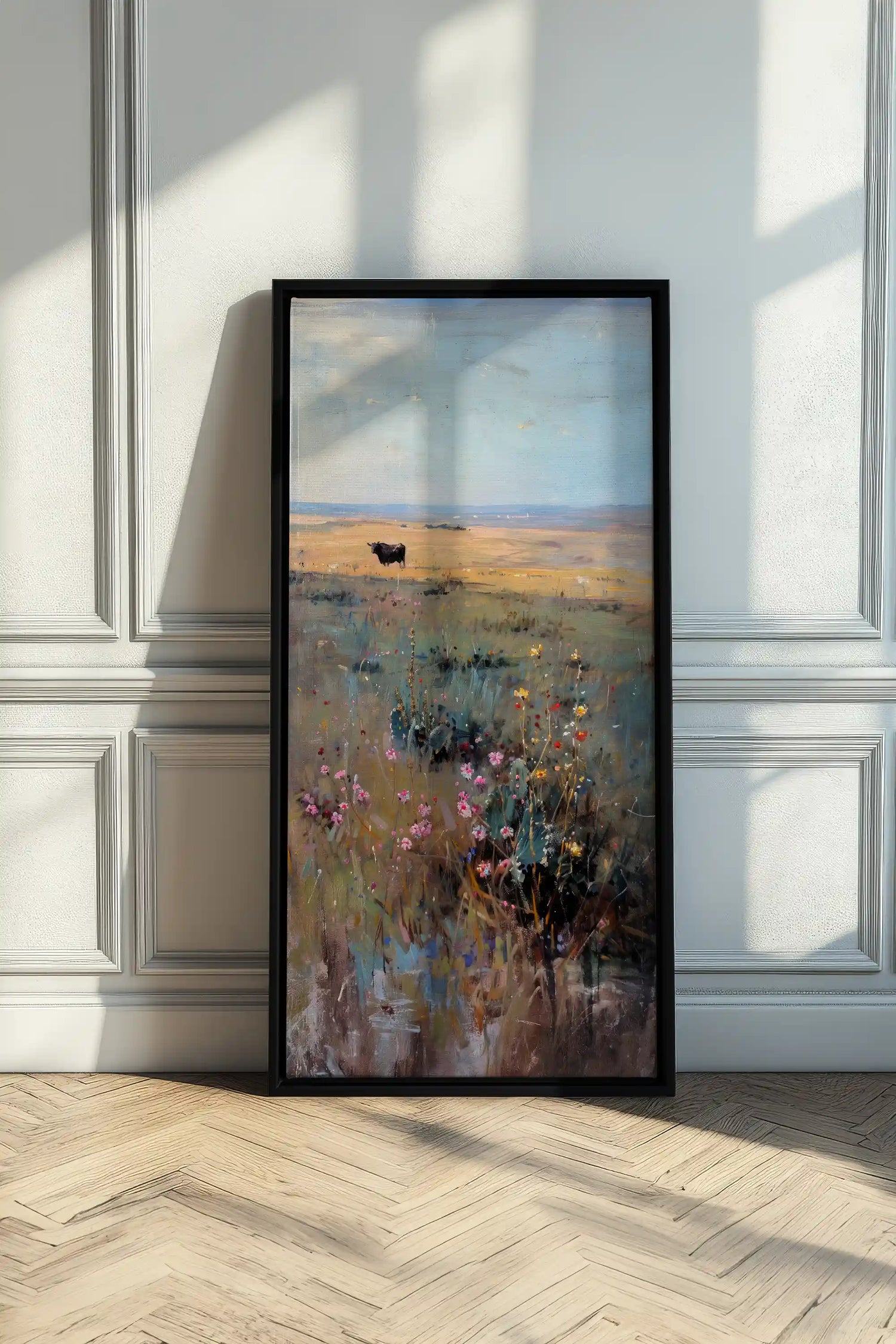 PRAIRIE DAYDREAM, Work on stretched canvas, framed Black