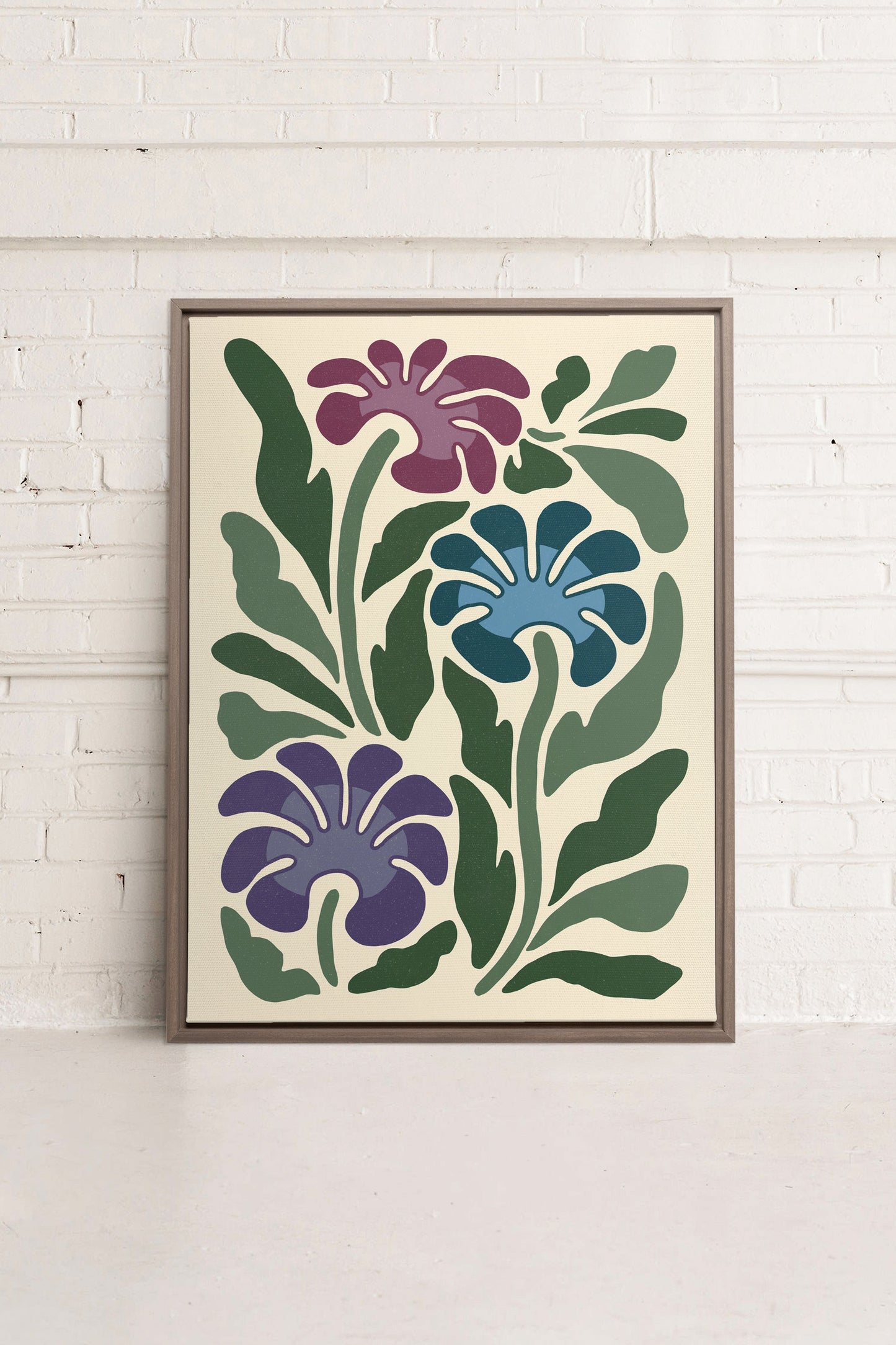 MYSTIC AZURE BLOOMS, Work on stretched canvas