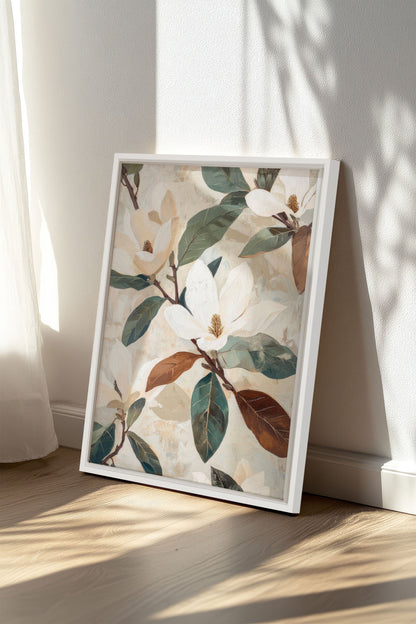 MAGNOLIA BLOOMS, Work on stretched canvas
