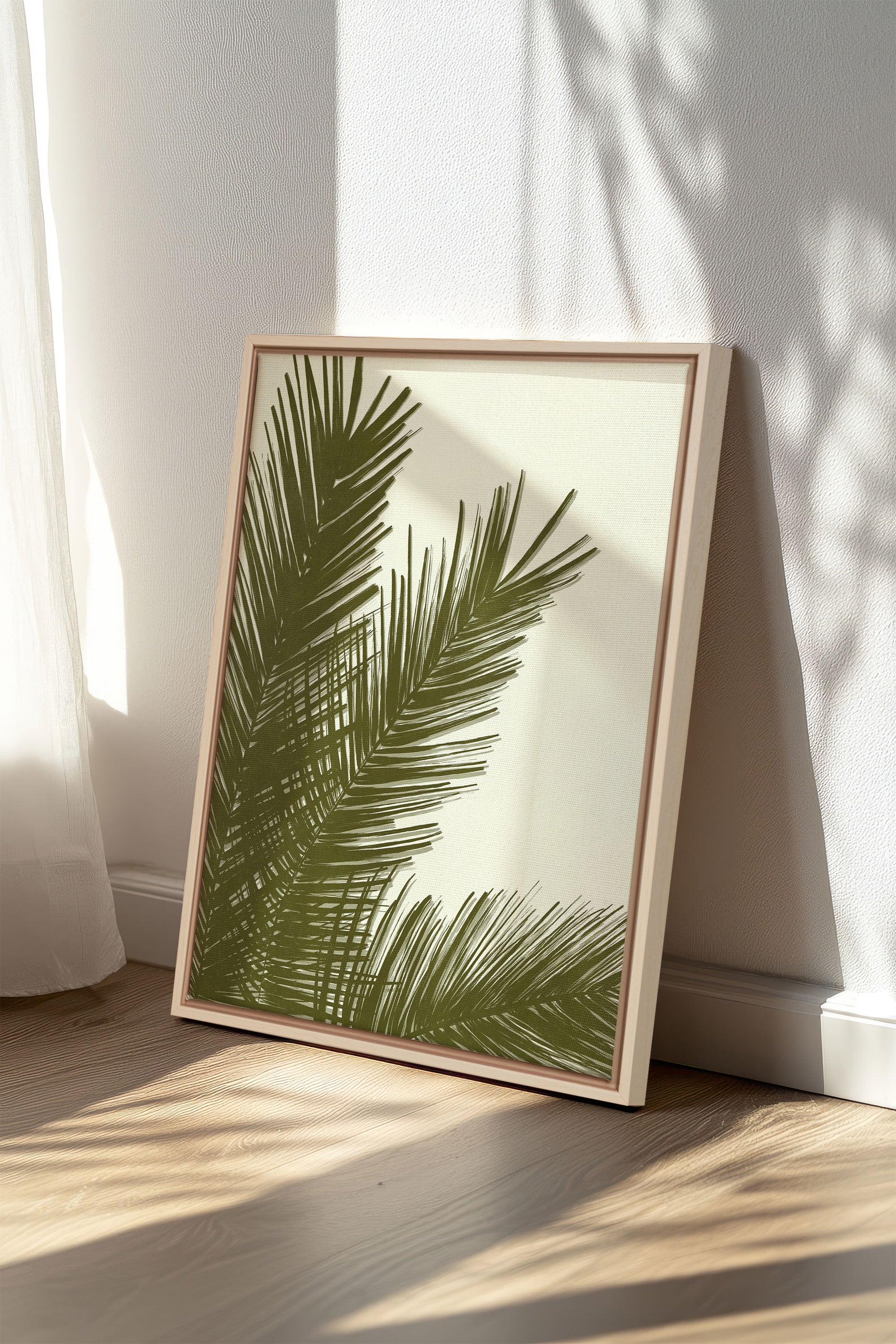 OLEKA CANVAS - SOUFFLE TROPICAL, Oeuvre sur toile étirée, encadré Naturel Clair