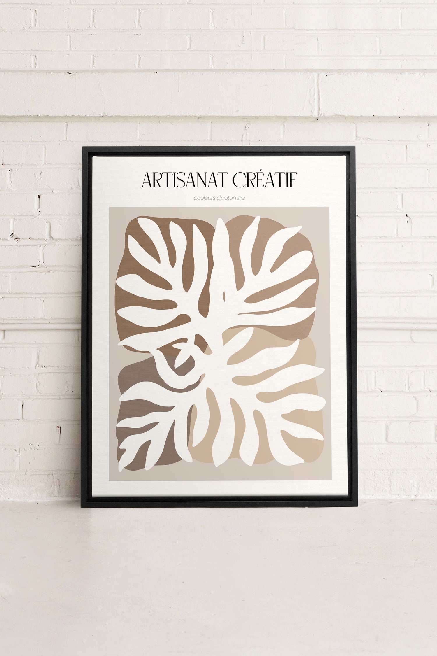 OLEKA CANVAS - ARTISANAT CRÉATIF, Oeuvre sur toile étirée, encadré Noir